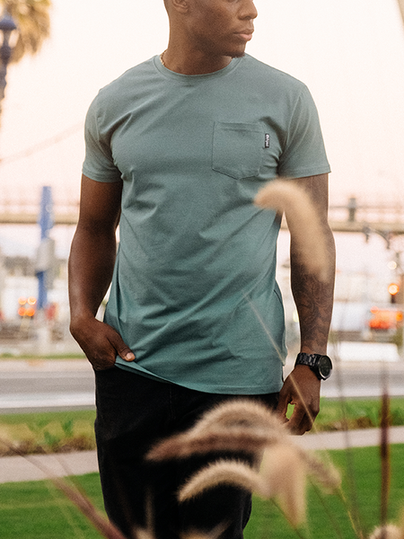 021 ESSENTIAL POCKET T-SHIRT - SEA FOAM – 021 Originals