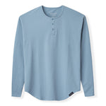 021 ESSENTIAL DROP-CUT LONG SLEEVE HENLEY - STORM BLUE