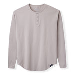 021 ESSENTIAL DROP-CUT LONG SLEEVE HENLEY - CEMENT