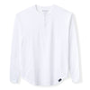 021 ESSENTIAL DROP-CUT LONG SLEEVE HENLEY - WHITE