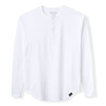 021 ESSENTIAL DROP-CUT LONG SLEEVE HENLEY - WHITE