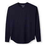 021 ESSENTIAL DROP-CUT LONG SLEEVE HENLEY - NAVY