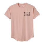 ELECTRIC STAMP DROP-CUT T-SHIRT - DUSTY ROSE