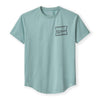 ELECTRIC STAMP DROP-CUT T-SHIRT - SEA FOAM