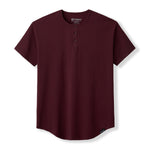 021 ESSENTIAL DROP-CUT HENLEY - MAROON