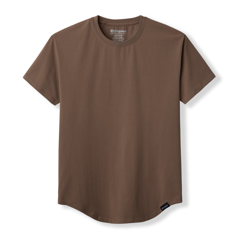 021 ESSENTIAL DROP-CUT T-SHIRT - ASH