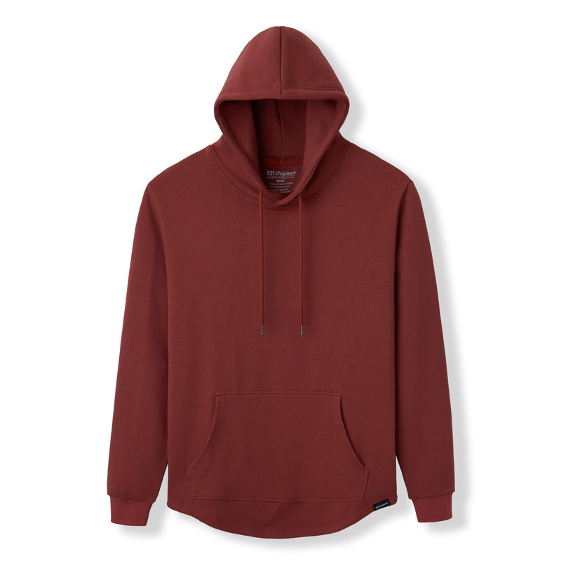 021 ESSENTIAL DROP CUT HOODIE - RUST