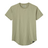 021 ESSENTIAL DROP-CUT T-SHIRT - OLIVE GREEN