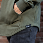 021 ESSENTIAL DROP CUT HOODIE - FOREST GREEN