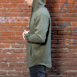 021 ESSENTIAL DROP CUT HOODIE - FOREST GREEN