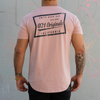 ELECTRIC STAMP DROP-CUT T-SHIRT - DUSTY ROSE