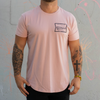 ELECTRIC STAMP DROP-CUT T-SHIRT - DUSTY ROSE